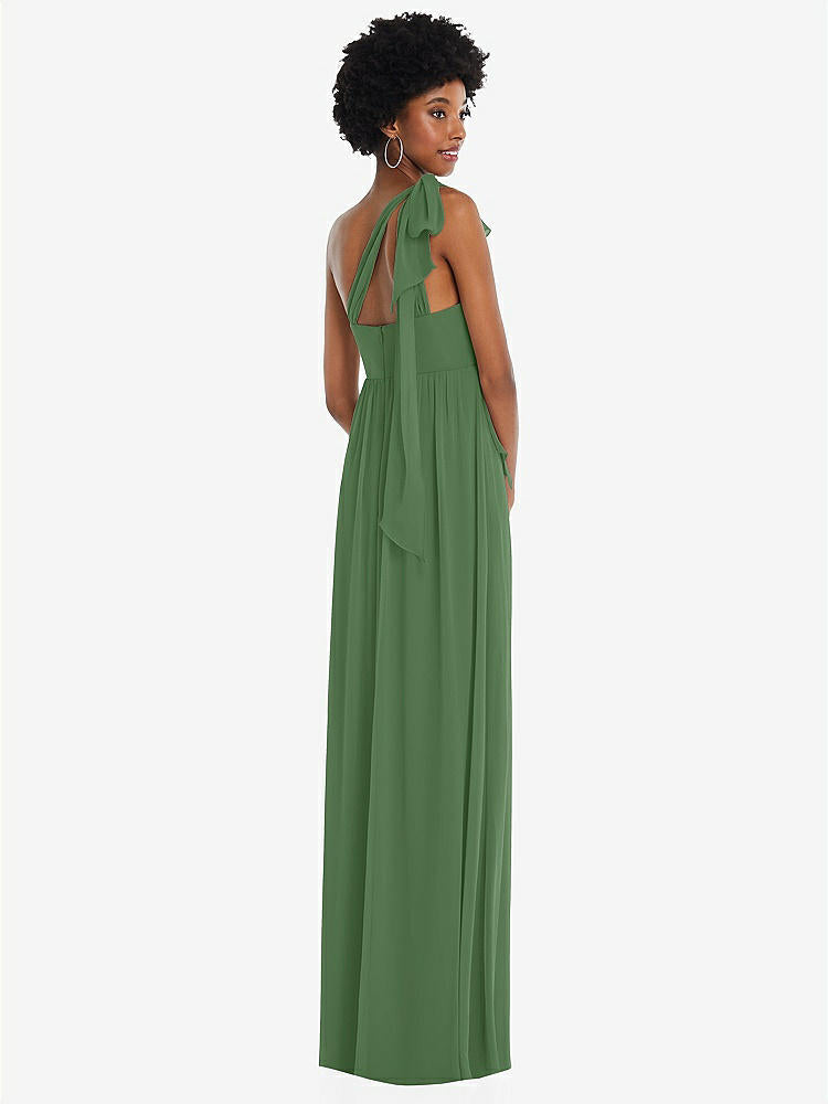 【STYLE: 1564】Convertible Tie-Shoulder Empire Waist Maxi Dress【COLOR: Vineyard Green】