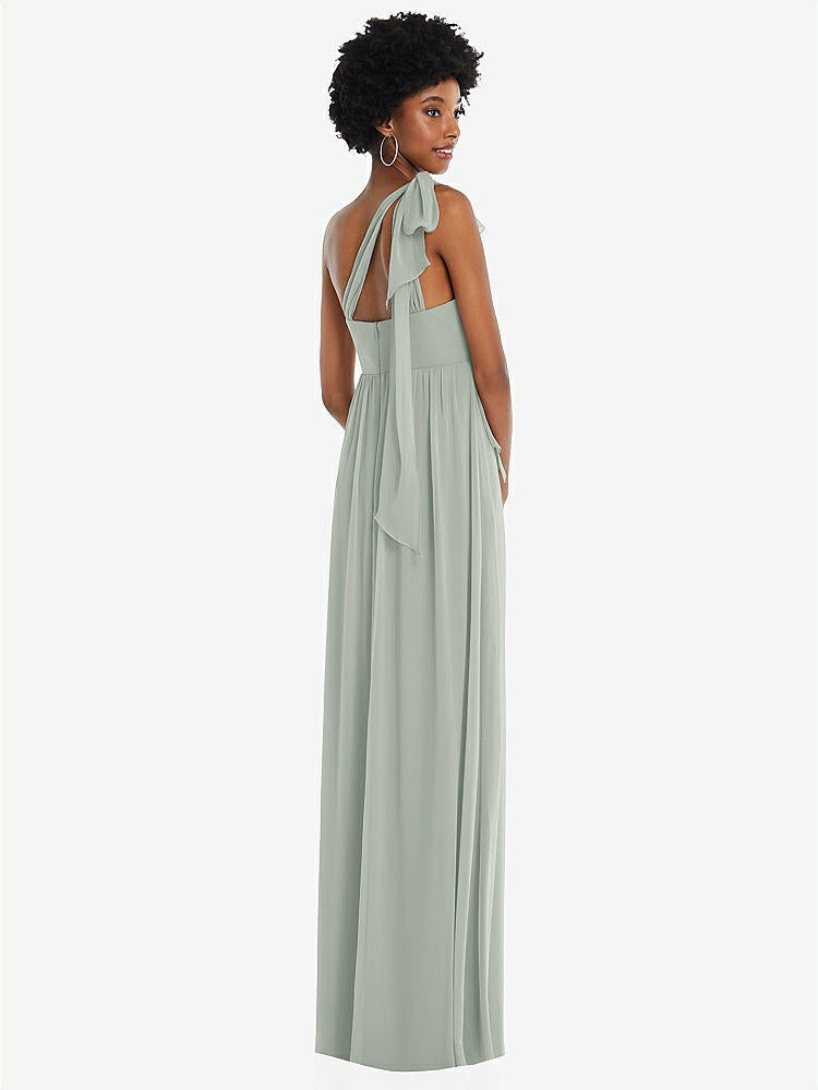 【STYLE: 1564】Convertible Tie-Shoulder Empire Waist Maxi Dress【COLOR: Willow Green】
