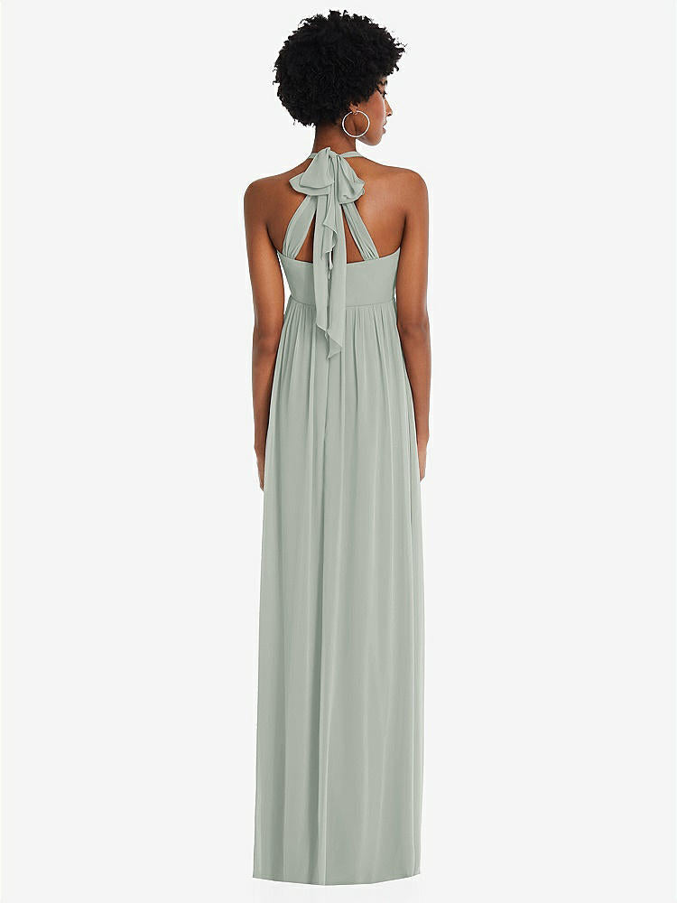 【STYLE: 1564】Convertible Tie-Shoulder Empire Waist Maxi Dress【COLOR: Willow Green】
