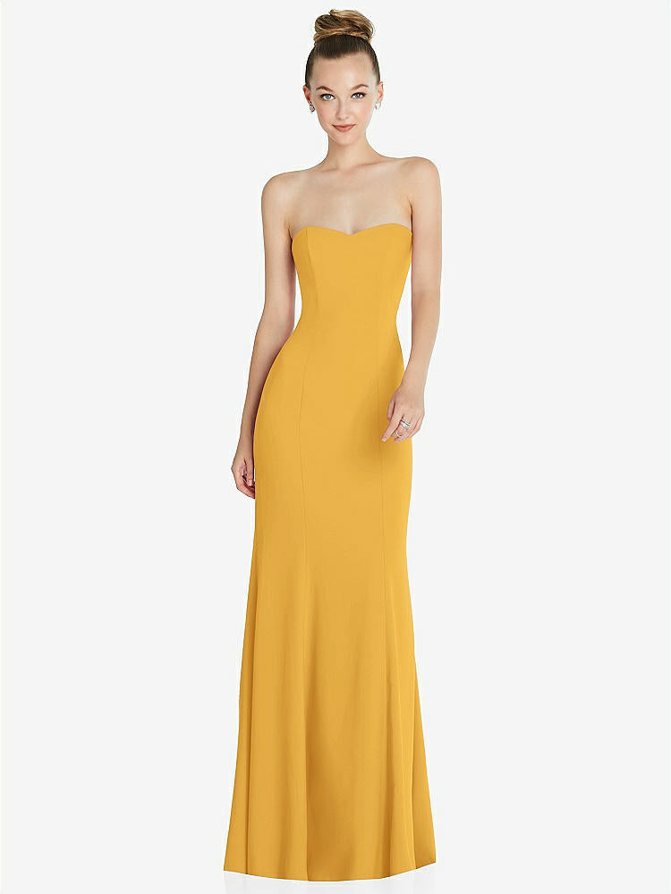 【NEW】【STYLE: 6860】ストラップレス プリンセス ライン クレープ 人魚 ガウン【COLOR: NYC Yellow】【SIZE: 00-30W】
