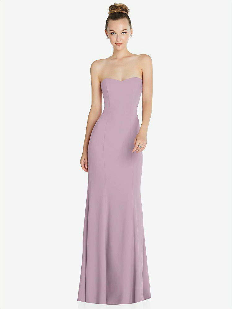 【NEW】【STYLE: 6860】ストラップレス プリンセス ライン クレープ 人魚 ガウン【COLOR: Suede Rose】【SIZE: 00-30W】