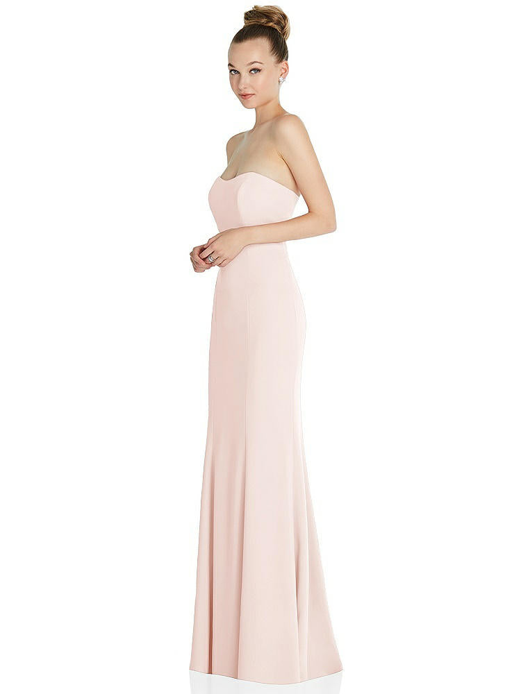 【NEW】【STYLE: 6860】ストラップレス プリンセス ライン クレープ 人魚 ガウン【COLOR: Blush】【SIZE: 00-30W】