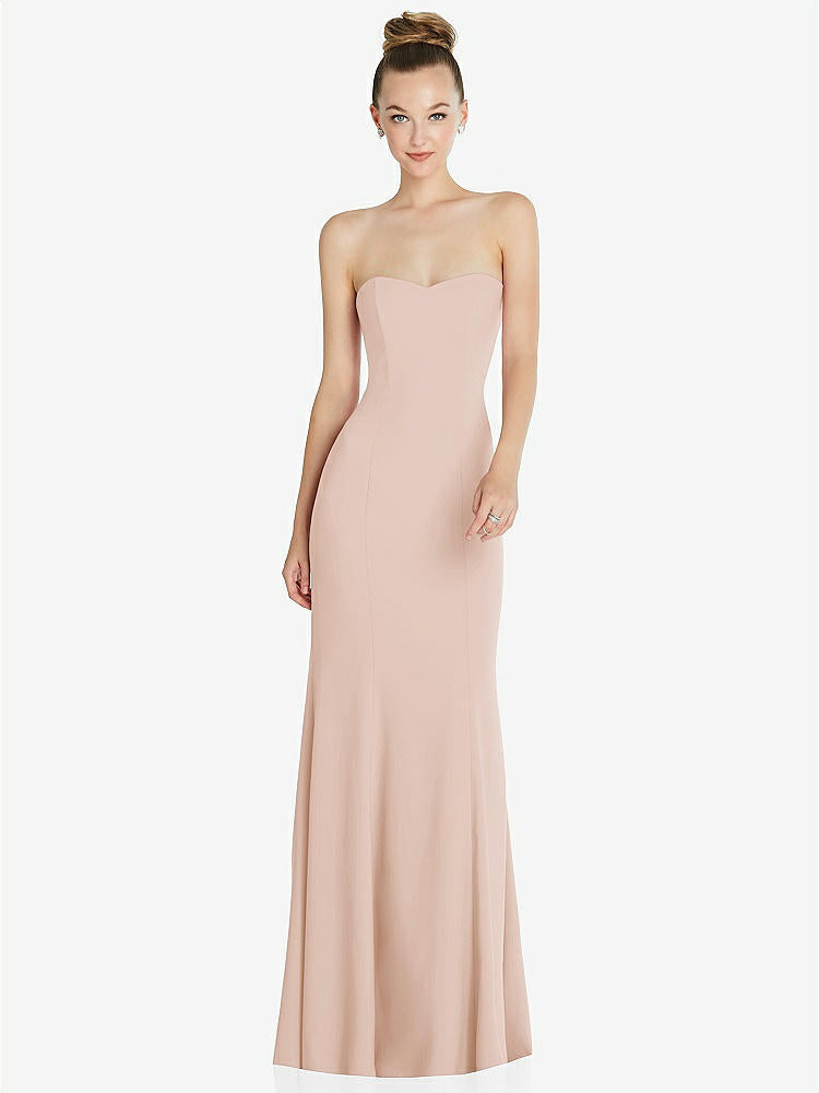 【NEW】【STYLE: 6860】ストラップレス プリンセス ライン クレープ 人魚 ガウン【COLOR: Cameo】【SIZE: 00-30W】