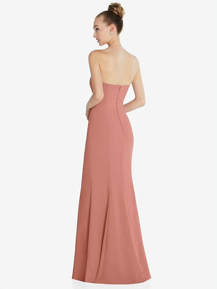 【NEW】【STYLE: 6860】ストラップレス プリンセス ライン クレープ 人魚 ガウン【COLOR: Desert Rose】【SIZE: 00-30W】