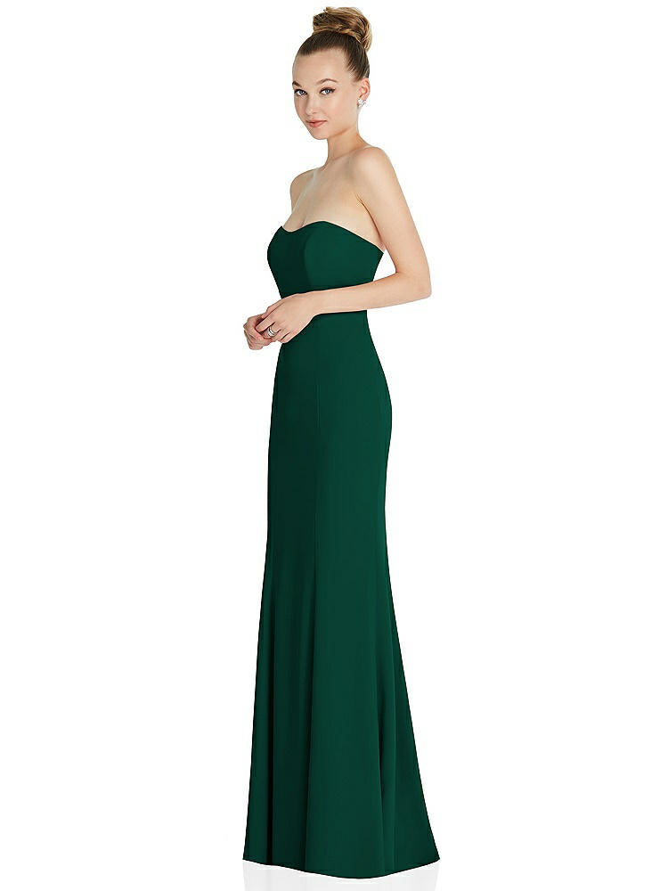 【STYLE: 6860】Strapless Princess Line Crepe Mermaid Gown【COLOR: Hunter Green】