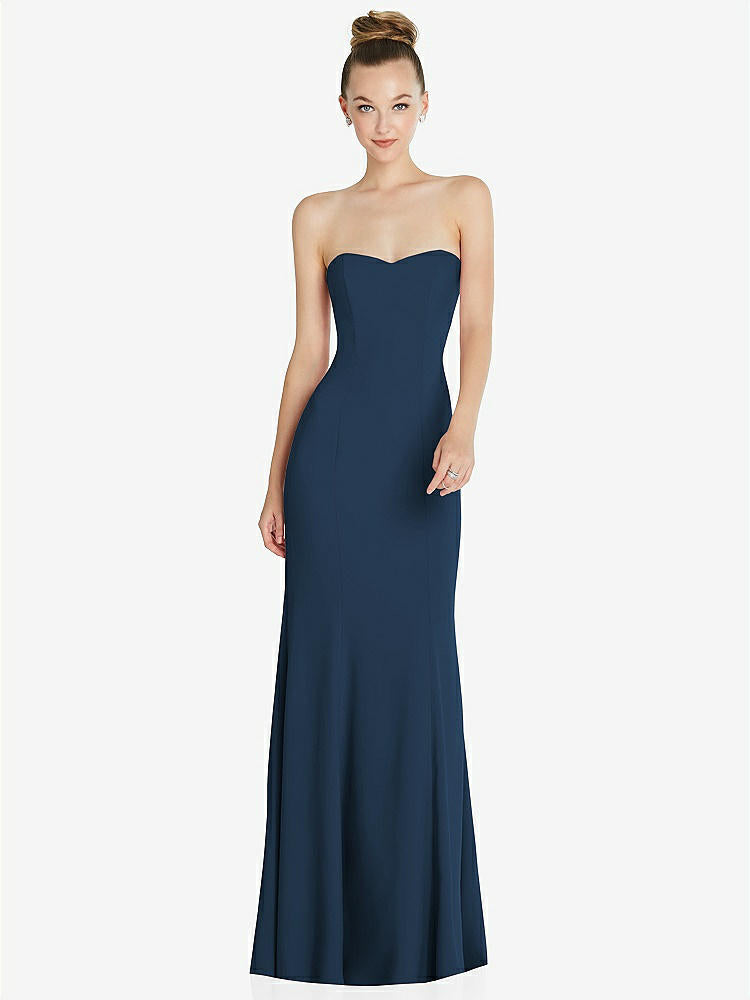 【STYLE: 6860】Strapless Princess Line Crepe Mermaid Gown【COLOR: Sofia Blue】