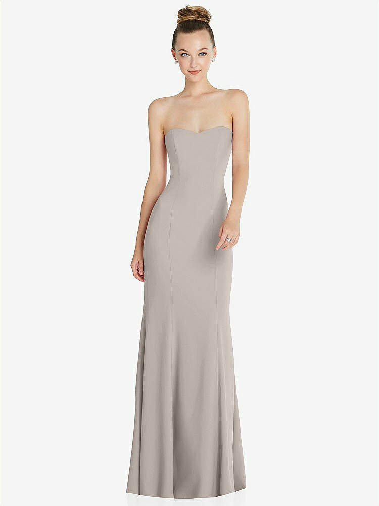【STYLE: 6860】Strapless Princess Line Crepe Mermaid Gown【COLOR: Taupe】