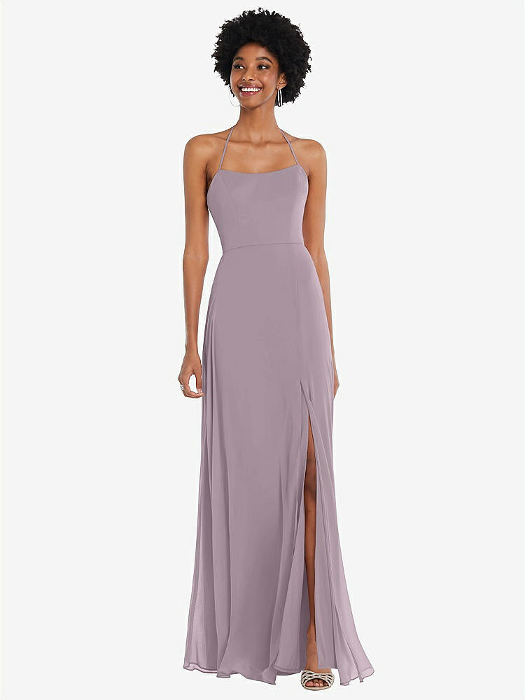 【NEW】【STYLE: 1559】スクープ ネック コンバーチブル ネクタップ マキシ ドレス 前面 スリット【COLOR: Lilac Dusk】【SIZE: 00-30W】