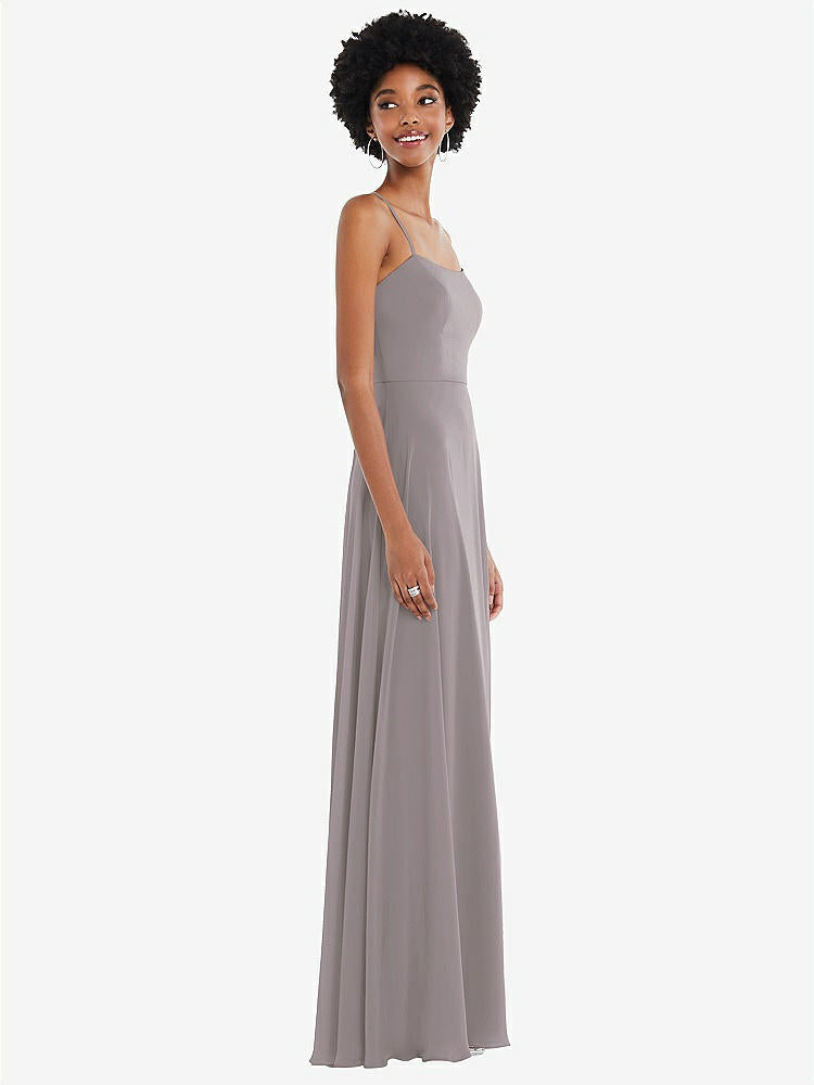 【NEW】【STYLE: 1559】スクープ ネック コンバーチブル ネクタップ マキシ ドレス 前面 スリット【COLOR: Cashmere Gray】【SIZE: 00-30W】