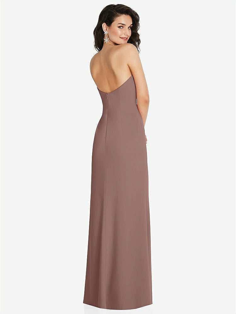 【STYLE: TH089】Strapless Scoop Back Maxi Dress with Front Slit【COLOR: Sienna】