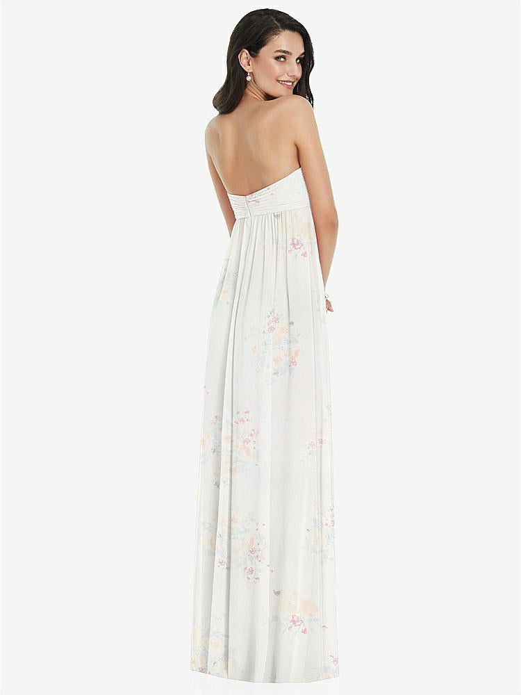 【STYLE: 3101】Twist Shirred Strapless Empire Waist Gown with Optional Straps【COLOR: Spring Fling】