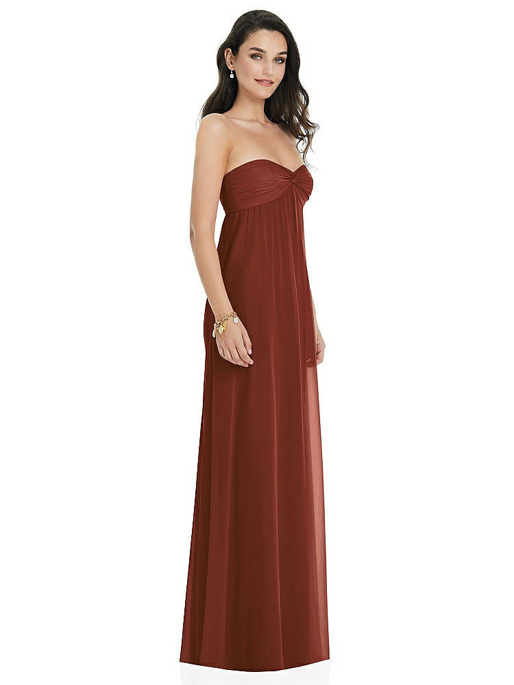 【NEW】【STYLE: 3101】ひねり シアレッド ストラップレス 帝国 ウエスト ガウン オプション ストラップ【COLOR: Auburn Moon】【SIZE: 00-30W】