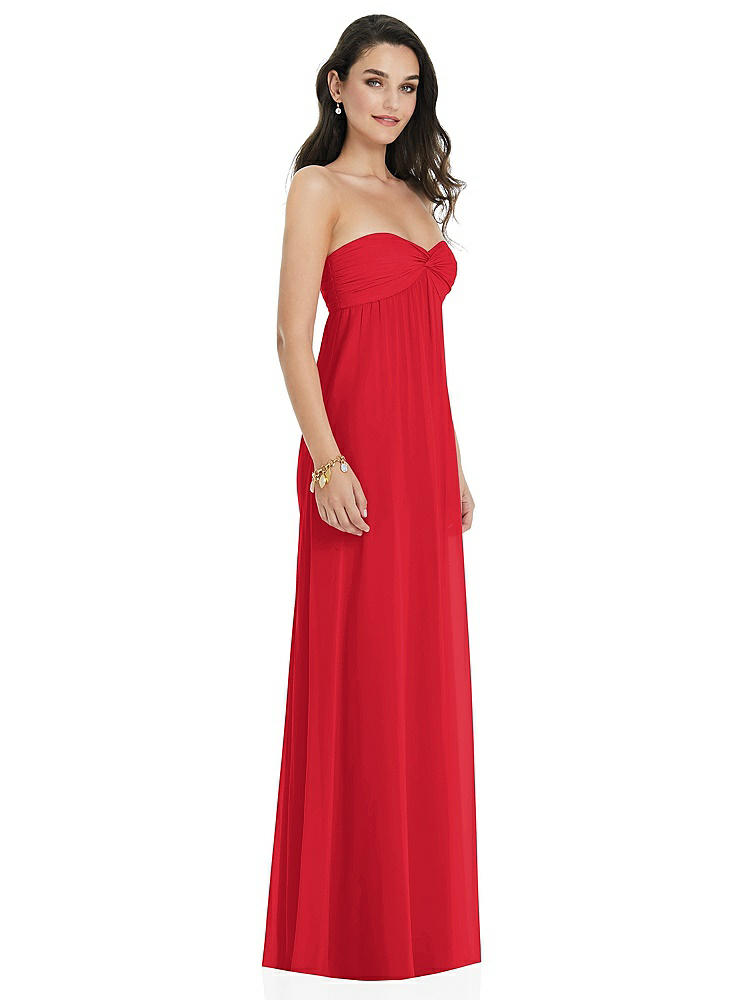 【NEW】【STYLE: 3101】ひねり シアレッド ストラップレス 帝国 ウエスト ガウン オプション ストラップ【COLOR: Parisian Red】【SIZE: 00-30W】