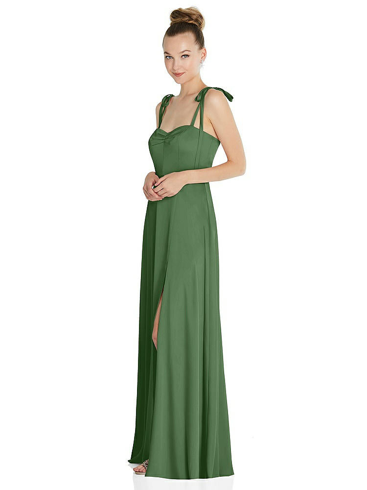 【NEW】【STYLE: TH099】ネクタイ 肩 a-line maxi ドレス【COLOR: Vineyard Green】【SIZE: 00-30W】