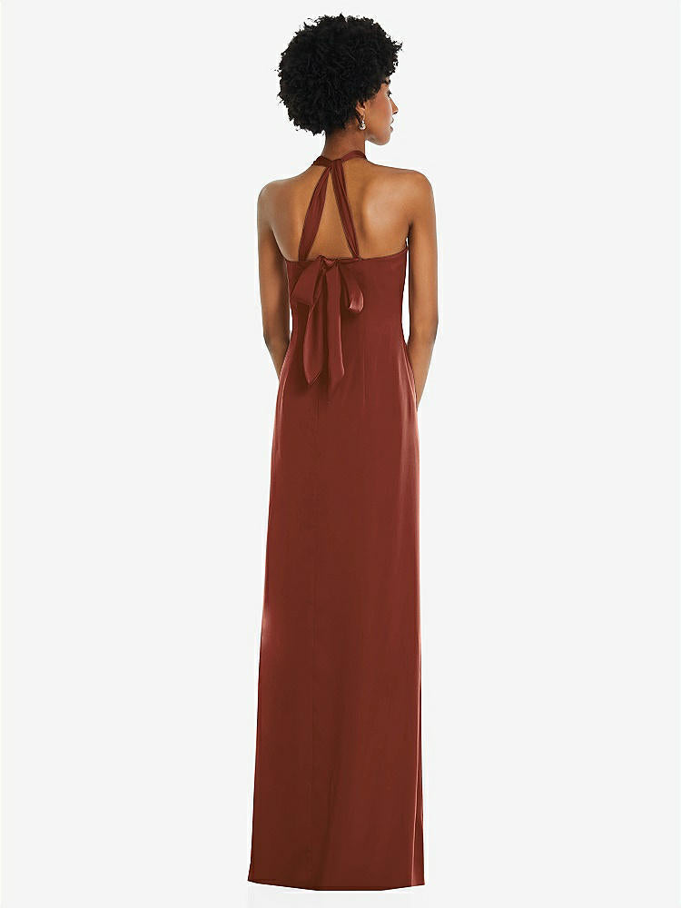 【NEW】【STYLE: 3110】ドレープ サテン ギリシャン 列 ガウン コンバーチブル ストラップ【COLOR: Auburn Moon】【SIZE: 00-30W】