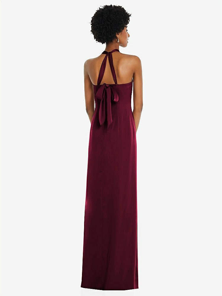 【NEW】【STYLE: 3110】ドレープ サテン ギリシャン 列 ガウン コンバーチブル ストラップ【COLOR: Cabernet】【SIZE: 00-30W】