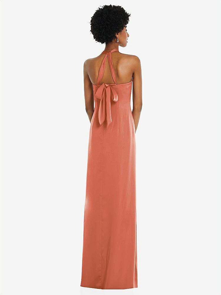 【NEW】【STYLE: 3110】ドレープ サテン ギリシャン 列 ガウン コンバーチブル ストラップ【COLOR: Terracotta Copper】【SIZE: 00-30W】