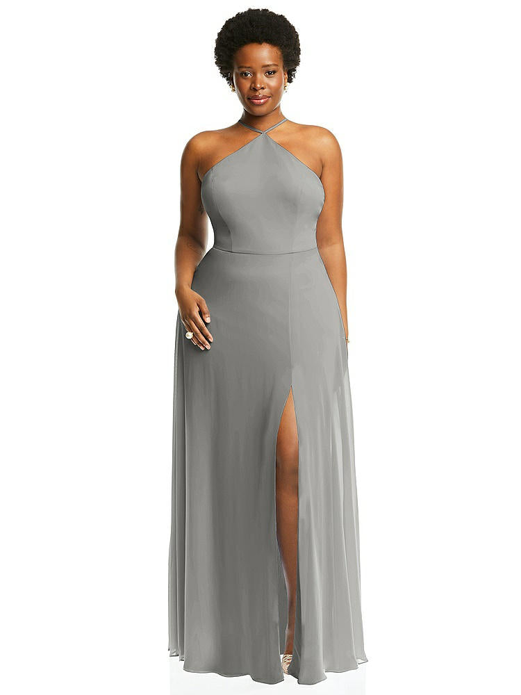 【NEW】【STYLE: LB035】ダイヤモンド ホルター マキシ ドレス 調整可能 ストラップ【COLOR: Chelsea Gray】【SIZE: 00-30W】
