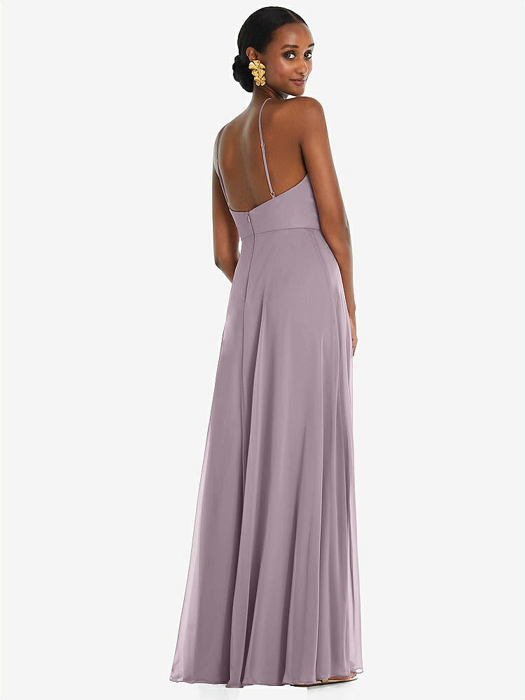 【STYLE: LB035】Diamond Halter Maxi Dress with Adjustable Straps【COLOR: Lilac Dusk】