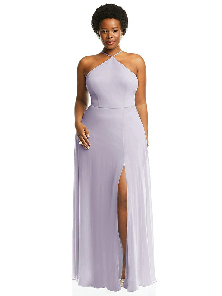 【STYLE: LB035】Diamond Halter Maxi Dress with Adjustable Straps【COLOR: Moondance】