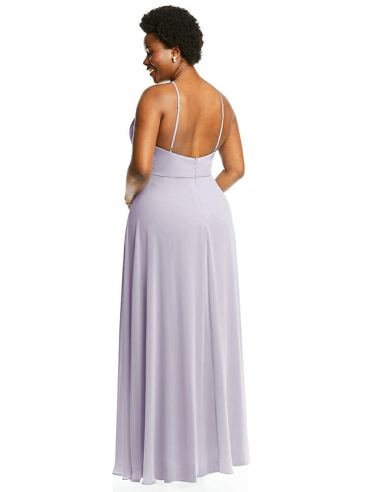 【STYLE: LB035】Diamond Halter Maxi Dress with Adjustable Straps【COLOR: Moondance】