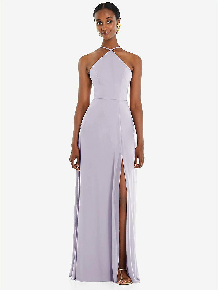 【STYLE: LB035】Diamond Halter Maxi Dress with Adjustable Straps【COLOR: Moondance】