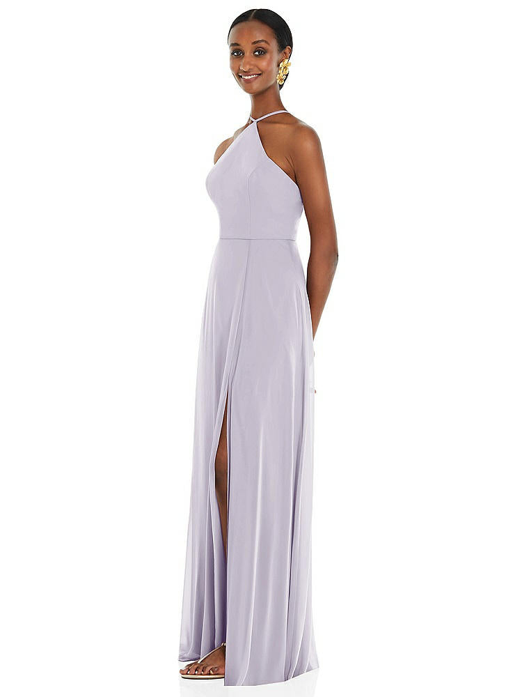 【STYLE: LB035】Diamond Halter Maxi Dress with Adjustable Straps【COLOR: Moondance】
