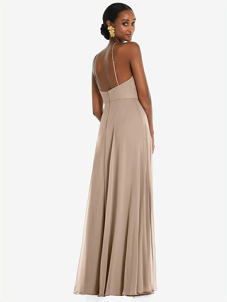 【STYLE: LB035】Diamond Halter Maxi Dress with Adjustable Straps【COLOR: Topaz】