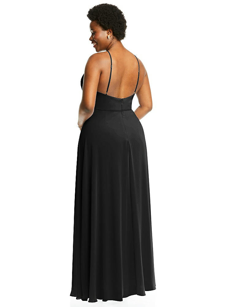【STYLE: LB035】Diamond Halter Maxi Dress with Adjustable Straps【COLOR: Black】