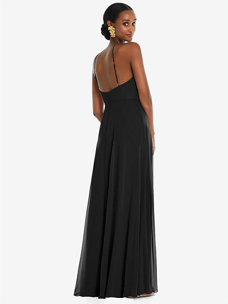 【STYLE: LB035】Diamond Halter Maxi Dress with Adjustable Straps【COLOR: Black】