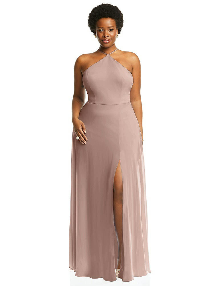 【STYLE: LB035】Diamond Halter Maxi Dress with Adjustable Straps【COLOR: Bliss】