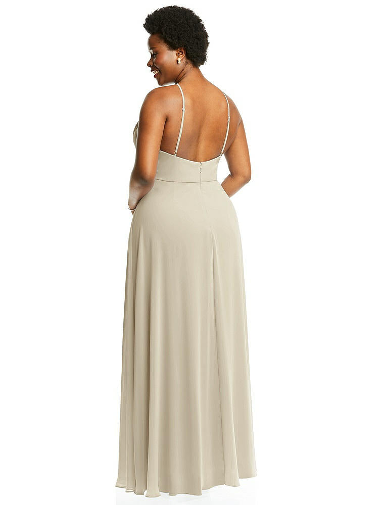 【NEW】【STYLE: LB035】ダイヤモンド ホルター マキシ ドレス 調整可能 ストラップ【COLOR: Champagne】【SIZE: 00-30W】