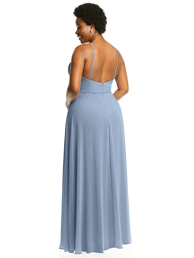 【STYLE: LB035】Diamond Halter Maxi Dress with Adjustable Straps【COLOR: Cloudy】