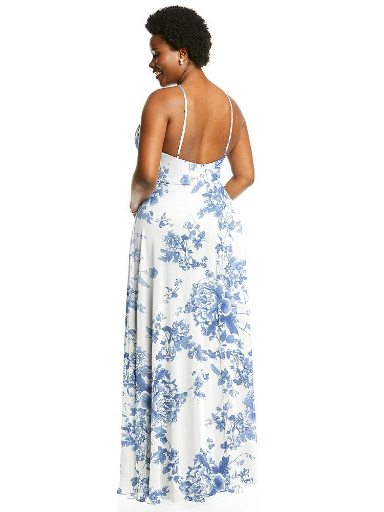 【NEW】【STYLE: LB035】ダイヤモンド ホルター マキシ ドレス 調整可能 ストラップ【COLOR: Cottage Rose Dusk Blue】【SIZE: 00-30W】