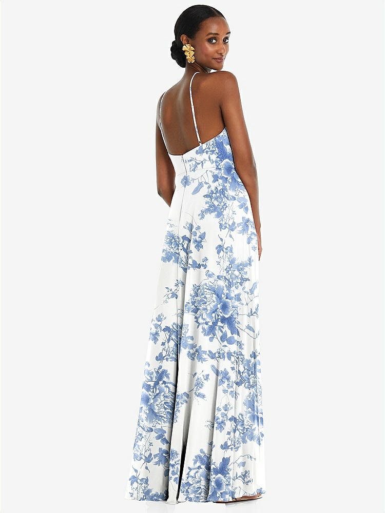 【NEW】【STYLE: LB035】ダイヤモンド ホルター マキシ ドレス 調整可能 ストラップ【COLOR: Cottage Rose Dusk Blue】【SIZE: 00-30W】