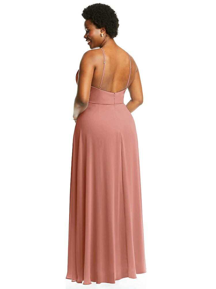 【NEW】【STYLE: LB035】ダイヤモンド ホルター マキシ ドレス 調整可能 ストラップ【COLOR: Desert Rose】【SIZE: 00-30W】