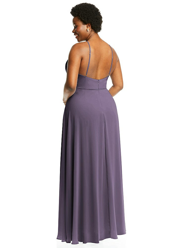 【STYLE: LB035】Diamond Halter Maxi Dress with Adjustable Straps【COLOR: Lavender】