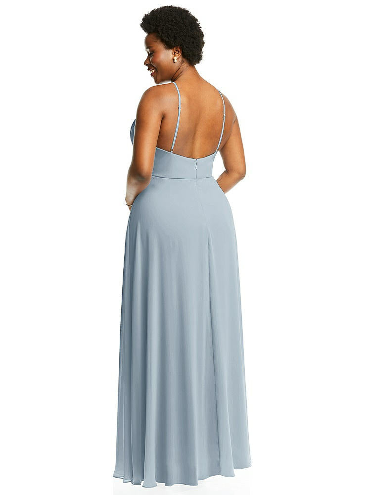 【STYLE: LB035】Diamond Halter Maxi Dress with Adjustable Straps【COLOR: Mist】