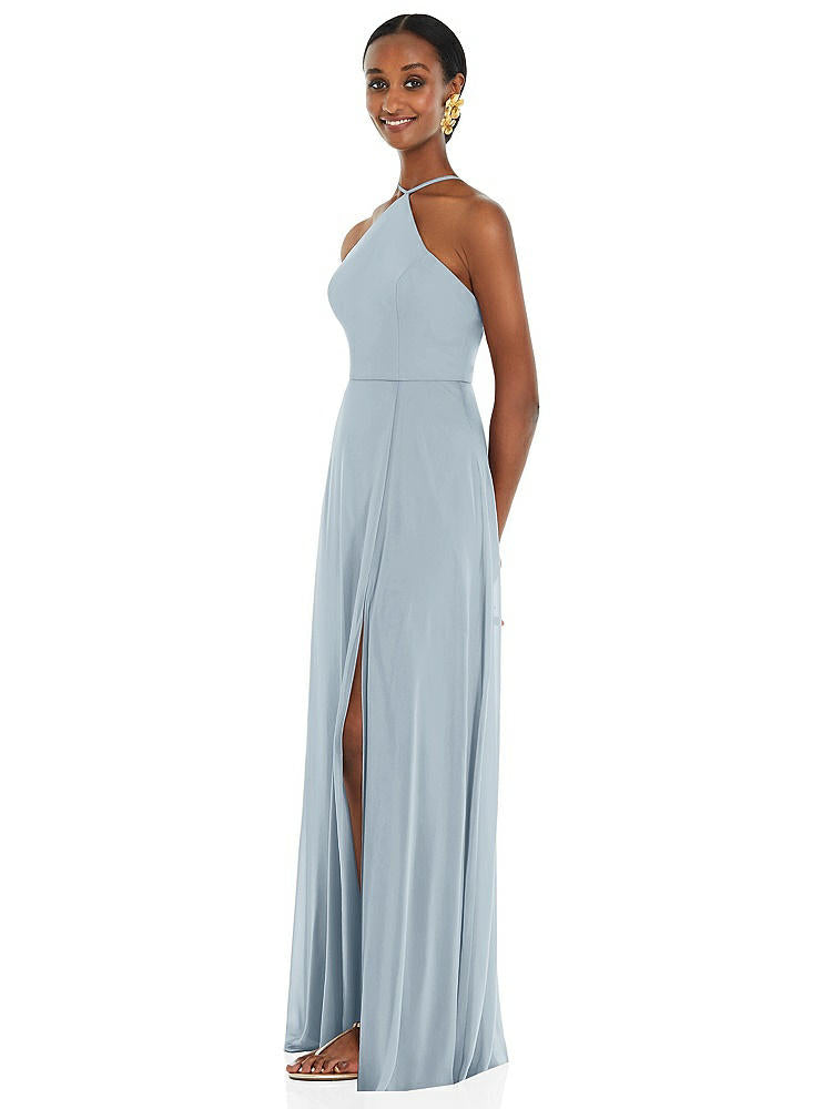【STYLE: LB035】Diamond Halter Maxi Dress with Adjustable Straps【COLOR: Mist】