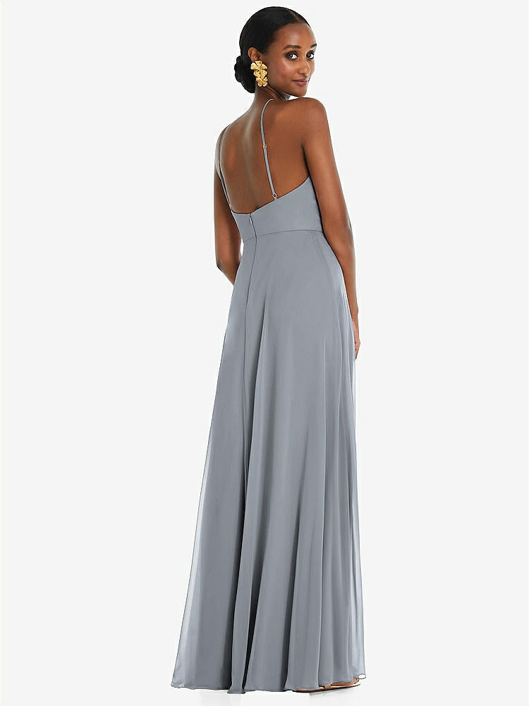 【STYLE: LB035】Diamond Halter Maxi Dress with Adjustable Straps【COLOR: Platinum】