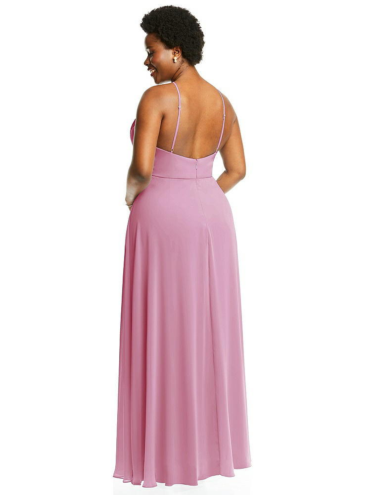 【NEW】【STYLE: LB035】ダイヤモンド ホルター マキシ ドレス 調整可能 ストラップ【COLOR: Powder Pink】【SIZE: 00-30W】