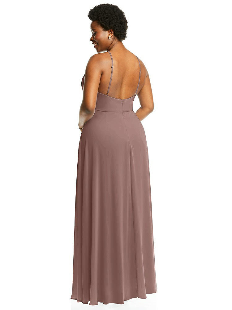 【NEW】【STYLE: LB035】ダイヤモンド ホルター マキシ ドレス 調整可能 ストラップ【COLOR: Sienna】【SIZE: 00-30W】