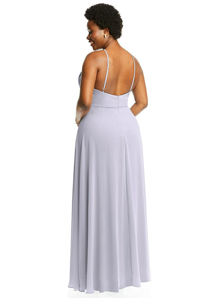 【NEW】【STYLE: LB035】ダイヤモンド ホルター マキシ ドレス 調整可能 ストラップ【COLOR: Silver Dove】【SIZE: 00-30W】