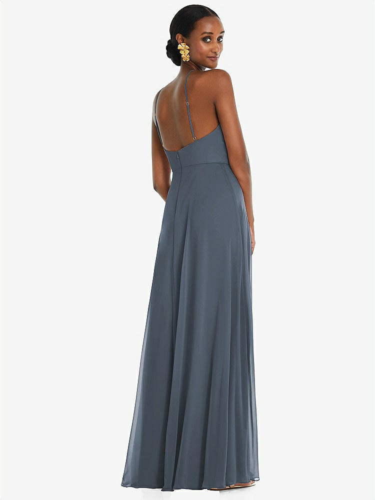 【STYLE: LB035】Diamond Halter Maxi Dress with Adjustable Straps【COLOR: Silverstone】
