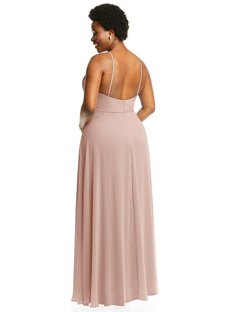 【STYLE: LB035】Diamond Halter Maxi Dress with Adjustable Straps【COLOR: Toasted Sugar】