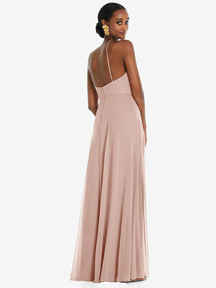 【STYLE: LB035】Diamond Halter Maxi Dress with Adjustable Straps【COLOR: Toasted Sugar】