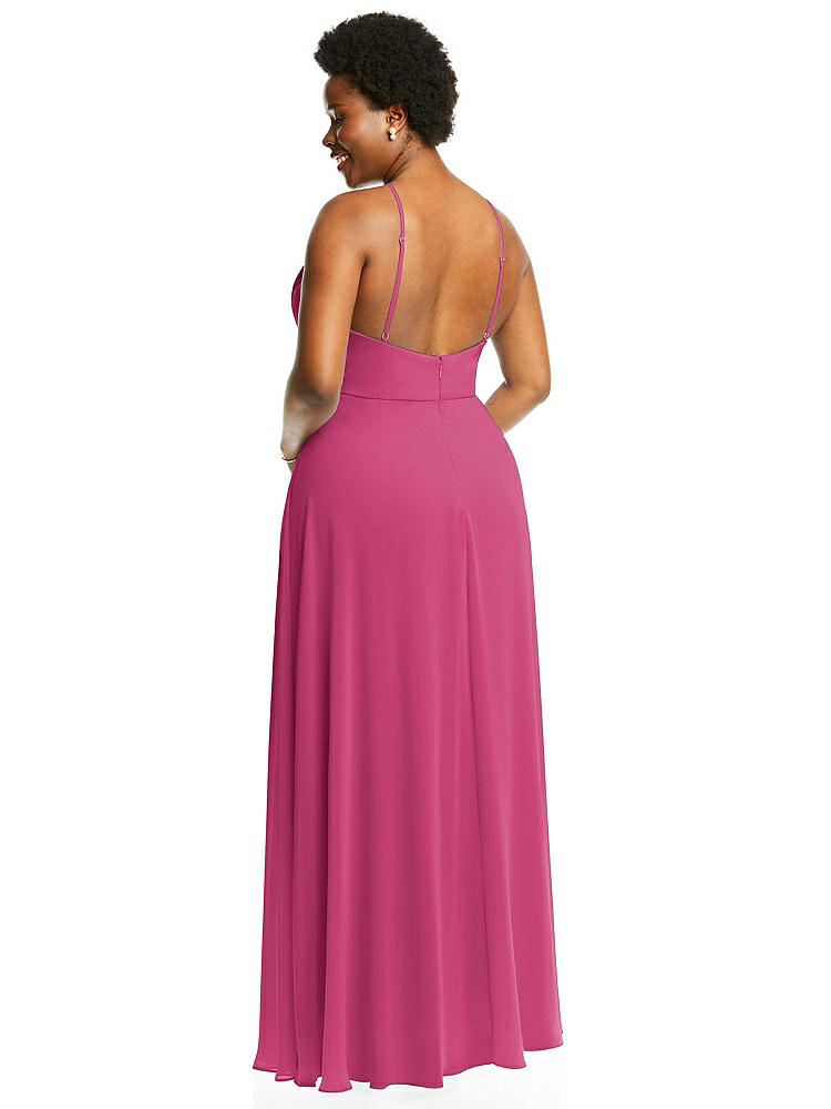 【NEW】【STYLE: LB035】ダイヤモンド ホルター マキシ ドレス 調整可能 ストラップ【COLOR: Tea Rose】【SIZE: 00-30W】