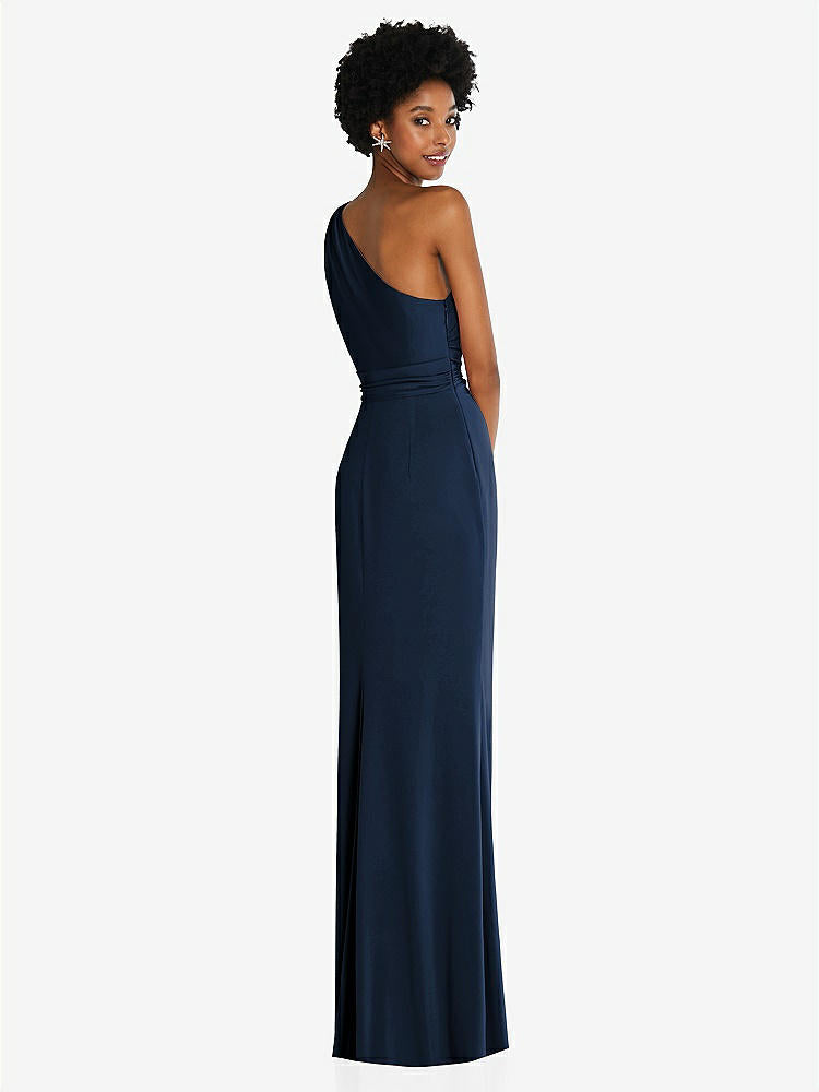 【NEW】【STYLE: TH100】ワンショルダー ひねり ドレープ マキシ ドレス【COLOR: Midnight Navy】【SIZE: 00-30W】