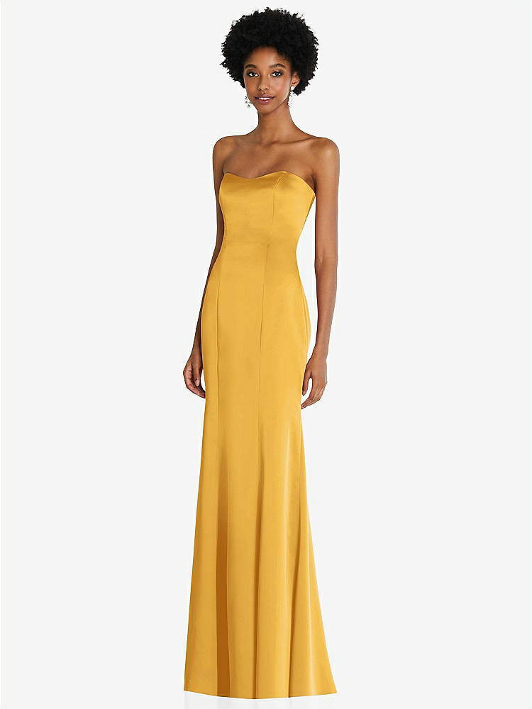 【STYLE: 6859】Strapless Princess Line Lux Charmeuse Mermaid Gown【COLOR: NYC Yellow】