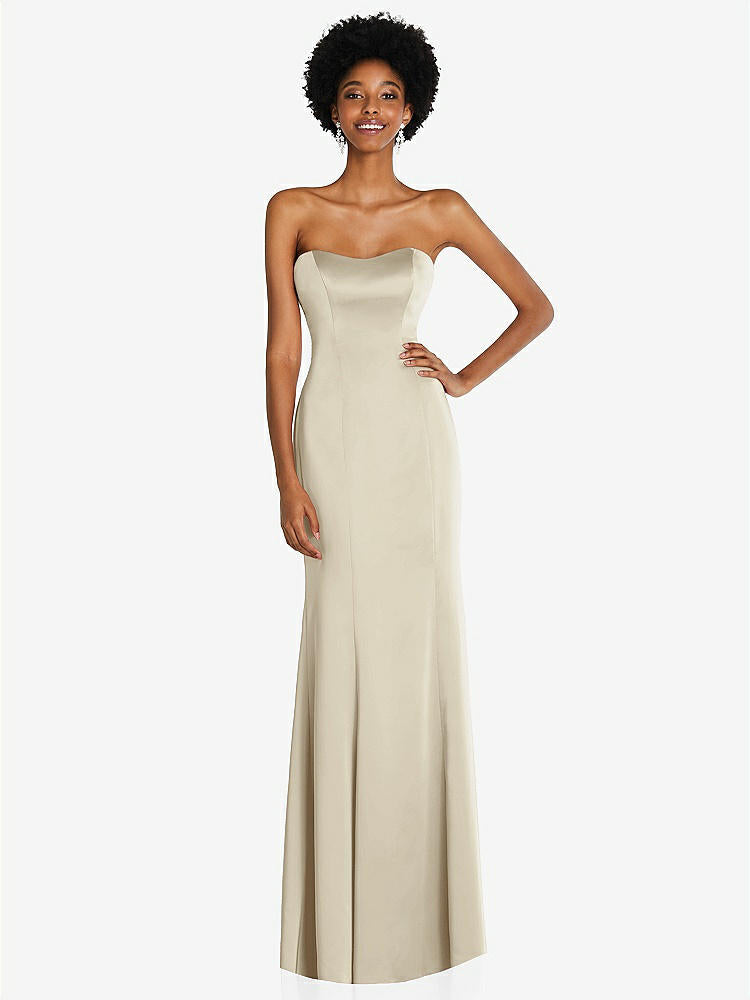 【STYLE: 6859】Strapless Princess Line Lux Charmeuse Mermaid Gown【COLOR: Champagne】